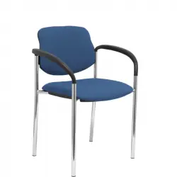 Piqueras y Crespo Villalgordo Silla Fija Bali Azul Marino Chasis con Brazos Cromo