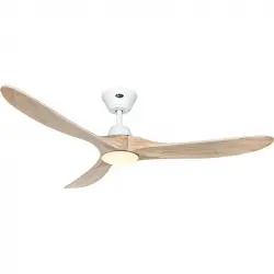 CasaFan Eco Genuino Ventilador de Techo con Luz y Mando a Distancia 152cm Madera Clara