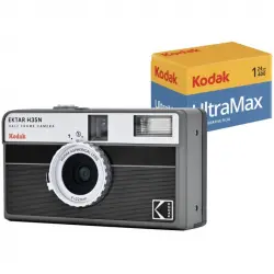 Kodak Ektar H35N Pack Cámara Analógica 35mm Black + Película Ultramax 24 Exposiciones
