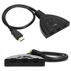 OcioDual Conmutador Multipuerto Ladrón Switch de 3 puertos HDTV hembras a HDTV macho para PC TV