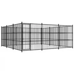 Perrera De Exterior | Jaula Para Perro | Parque Para Mascotas 450x450x185 Cm Cfw783708