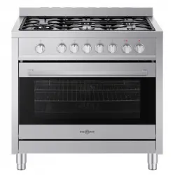 Vitrokitchen ST9060IB Cocina a Gas Butano 5 Fuegos con Horno Eléctrico 90cm