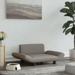 Cama Para Perros De Tela Gris Taupe 70x45x28 Cm