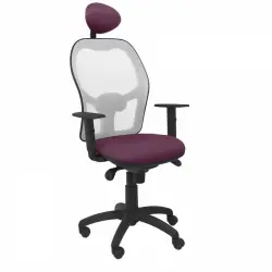 Piqueras y Crespo Jorquera Silla Malla Gris Asiento Bali con Cabecero Fijo Lila