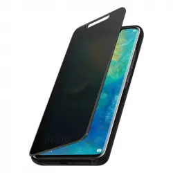 Avizar Funda Libro Translúcida Efecto Espejo Negra para Huawei Mate 20 Pro