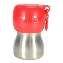 Botella KONG H2O de acero inoxidable - aprox. 270 ml (rojo)