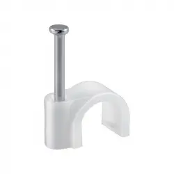Goobay Set 100 Grapillon para Cable Redondo 8mm Blanco
