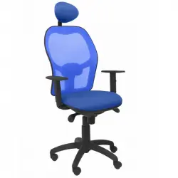 Piqueras y Crespo Jorquera Bali Silla Oficina con Cabecero Fijo Malla Azul