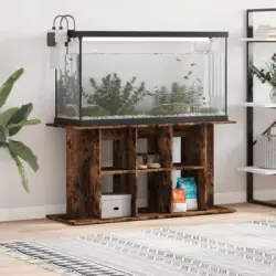Soporte De Acuario Madera Ingeniería Roble Ahumado 120x40x60 Cm