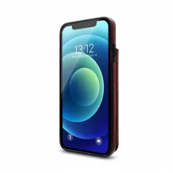 Nueboo Wallex Funda Piel Marrón para iPhone 12 Mini