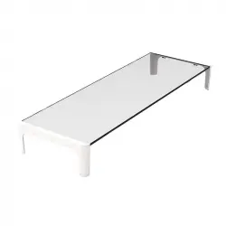Approx APPSRISERW Soporte Elevador de Cristal para Monitor Blanco