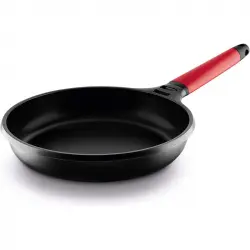 Castey Induction Sartén con Mango Desmontable 28cm Roja