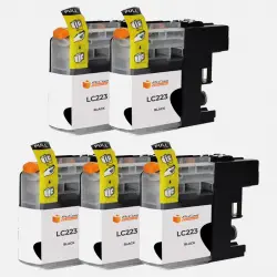 Pccom Essential Brother Lc223/lc221 Cartucho Tinta Compatible Negro Pack 5