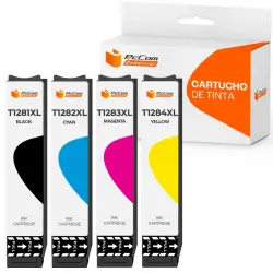Pccom Essential Cartucho Tinta Compatible Epson T1281/T1282/T1283/T1284 Negro/Cian/Magenta/Amarillo Pack 4