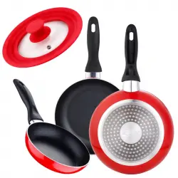San Ignacio Navy Set de 3 Sartenes 16, 20 y 24 cm + Tapa Universal