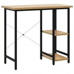 VidaXL Escritorio para Ordenador MDF 80x40x72cm Negro/Roble