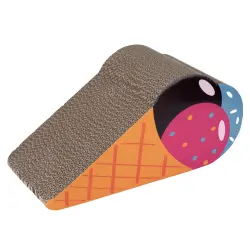 TIAKI rascador de cartón con forma de helado - Aprox. 50 x 23,5 x 23 cm (L x An x Al)