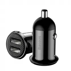 Baseus Gain Pro Cargador de Coche 2xUSB 2.4A Negro