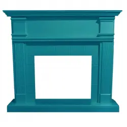 Marco Chimenea Mdf Turquesa Sined Cornice Camino Caldera