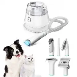 Aspiradora Cortapelos Para Mascota Inse P20 5 En 1 Blanco