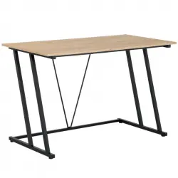 Homcom Escritorio para Ordenador con Encimera de Madera Natural 120x60x75cm