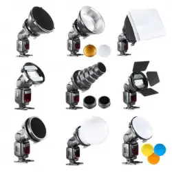 Bresser BR-SET7 Set 7 Modificadores de Luz para Flash de Zapata