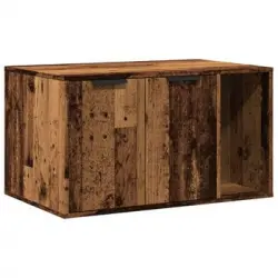 Mueble Arenero De Gatos Madera Ingeniería Envejecida 80x50x45cm Vidaxl