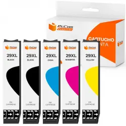 Pccom Essential Cartucho Tinta Compatible Epson T2991/T2992/T2993/T2994/29XL Negro/Cian/Magenta/Amarillo Pack 5