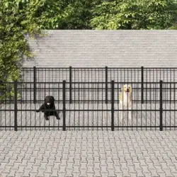Perrera De Exterior | Jaula Para Perro | Parque Para Mascotas De Acero 14,11 M² Cfw783790