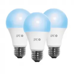 SPC Aura 800 Pack 3 Bombillas LED 10W E27 RGB