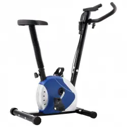 VidaXL Bicicleta Estática con Resistencia de Cinta Azul