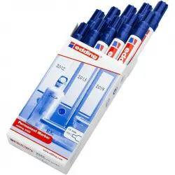 Edding 3000 Caja 10 Rotuladores Permanentes Punta Redonda Azul