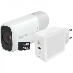Canon PowerShot ZOOM Kit Esencial Cámara Compacta Monocular con Teleobjetivo FullHD Blanca