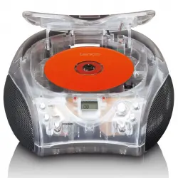 Lenco SCD-24TR RadioCD FM Estéreo Portátil Transparente