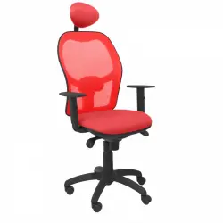 Piqueras y Crespo Jorquera Silla Malla Roja Asiento Bali Rojo con Cabecero Fijo