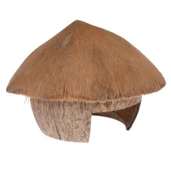 Casita de coco TIAKI para hámsteres y ratones  - aprox. 16 x 13 cm (Diám x Al)