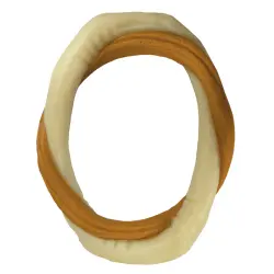 Nylabone aro de piel cruda y nervio de buey - M: L 16 x An 13 x Al 2,5 cm