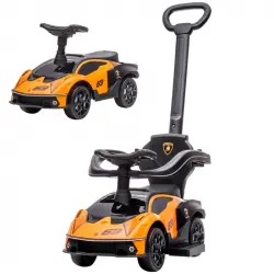 Aiyaplay 2 En 1 Coche Correpasillos Para Niños 12-36 Meses Lamborghini Naranja