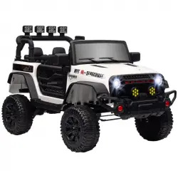 Aiyaplay Coche Eléctrico Para Niños De +3 Años Con Batería 12v Bluetooth Blanco