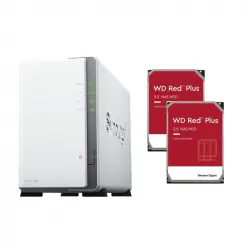 Synology DiskStation DS223j NAS + 2x Discos Duros 12TB WD Red Plus