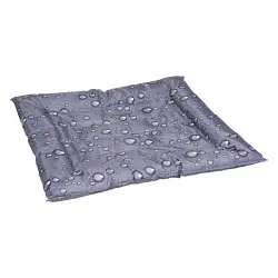 Cama refrigerante Flamingo Fresk Drop, gris - Talla M: 76 x 66 cm (L x An)
