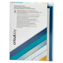 Cricut Tarjetas Insertables A2 Foil Transfer Blue Lagoon Sampler 8 Unidades