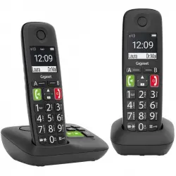 Gigaset E290A Teléfono Inalámbrico Duo Negro