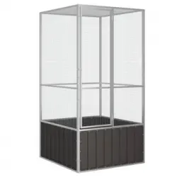 Jaula De Pájaros Acero Galvanizado Antracita 111x107x211,5 Cm Vidaxl