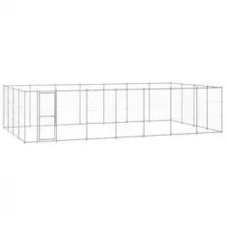 Perrera De Exterior | Jaula Para Perro | Parque Para Mascotas De Acero Galvanizado 33,88 M² Cfw783956