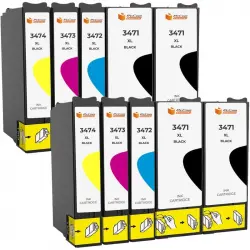 Pccom Essential Epson 34xl Cartucho Tinta Compatible Negro/cian/magenta/amarillo Pack De 10