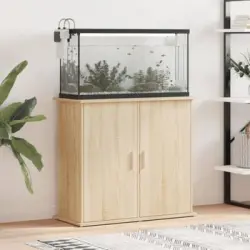 Soporte Para Acuario Madera Ingeniería Roble Sonoma 81x36x73 Cm