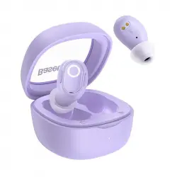 Baseus Bowie WM02 Auriculares Inalámbricos Bluetooth con Estuche de Carga Púrpura
