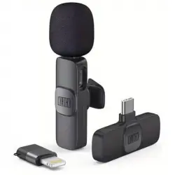 Klack K8 Micrófono Inalámbrico con Reducción de Ruido Compatible con iPhone y USB-C 20m