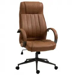 Vinsetto Silla de Oficina Giratoria Ajustable Marrón